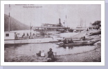 Dampferanlegestelle mit Gierponte um 1885 Dampferanlegestelle mit Gierponte um 1885