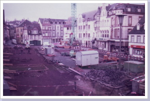 Bau der Fussgängerzone 1983