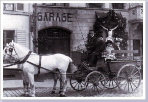 Pferdekutsche vor dem Hotel Dahmen 1905